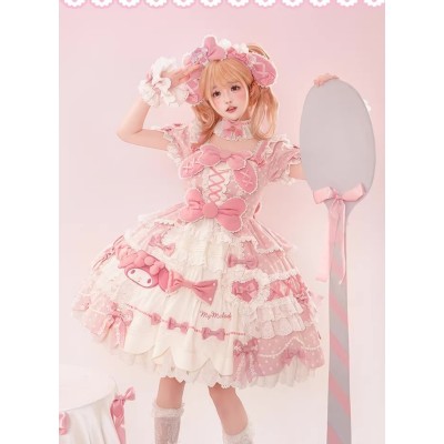 Mademoiselle Pearl Sanrio My Melody Polka Dot Blouse JSK and One Piece(Reservation/Full Payment Without Shipping)